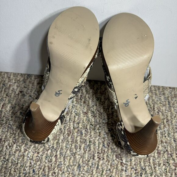 Nine West Womens’s Snakeskin Strappy Platform Sandal Heels Size 10 - Picture 9 of 12
